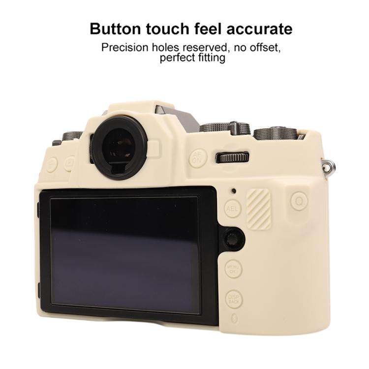 For FUJIFILM X-T50 Glossy Soft Silicone Protective Case(White)