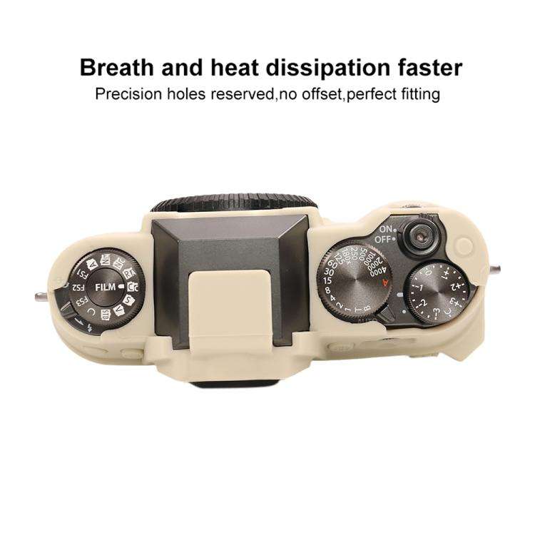 For FUJIFILM X-T50 Glossy Soft Silicone Protective Case(White)