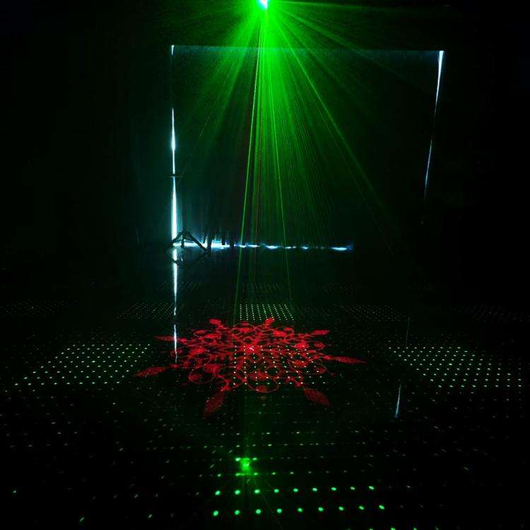 Double Magic Ball Laser Light LED Water Ripple RGB Rotating Stage Lamp, Style:US Plug(Black)
