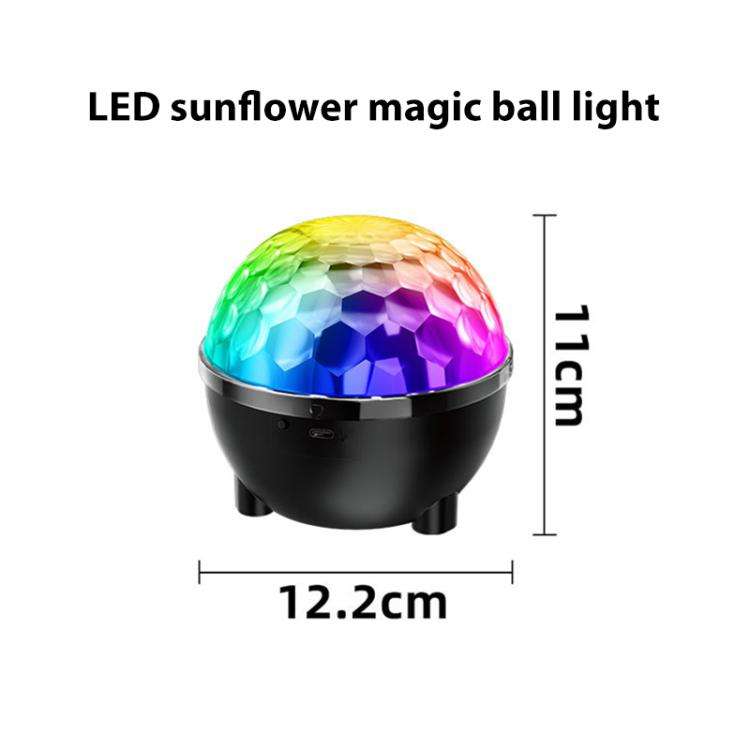 Sunflower Magic Ball Light LED RGB Rotating Stage Lamp, Style:Remote Control(6 Light Colors)