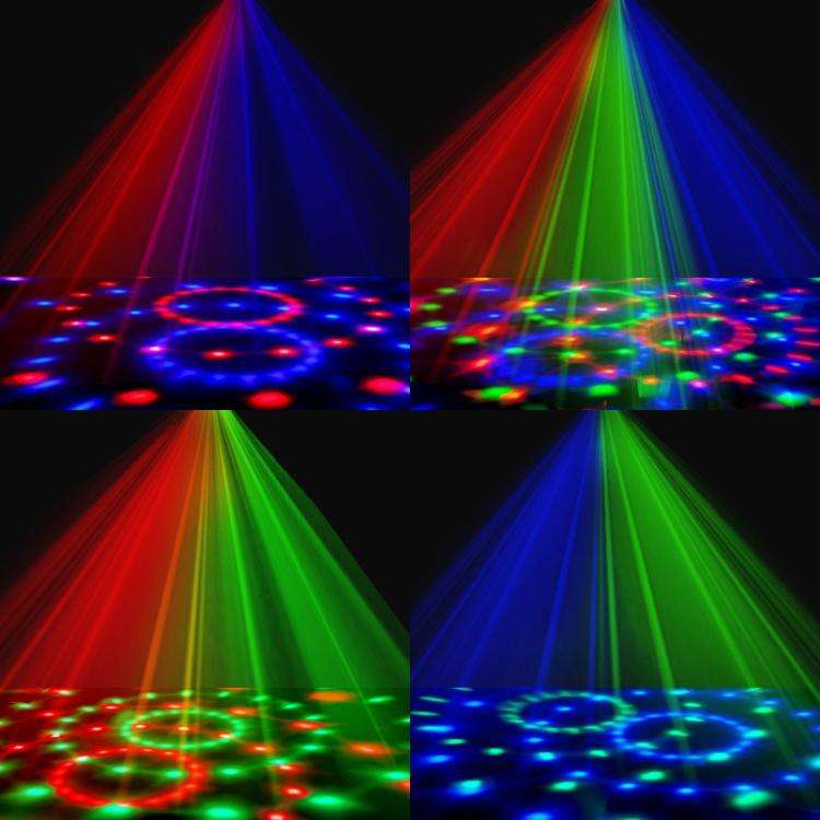 Stripe Magic Ball Light LED RGB Rotating Stage Lamp, Style:With Remote Control(Black)