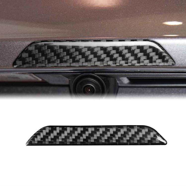 For Tesla Model 3 / Y / S / X Carbon Fiber Car Trunk Logo Decorative Sticker, Left and Right Driv...