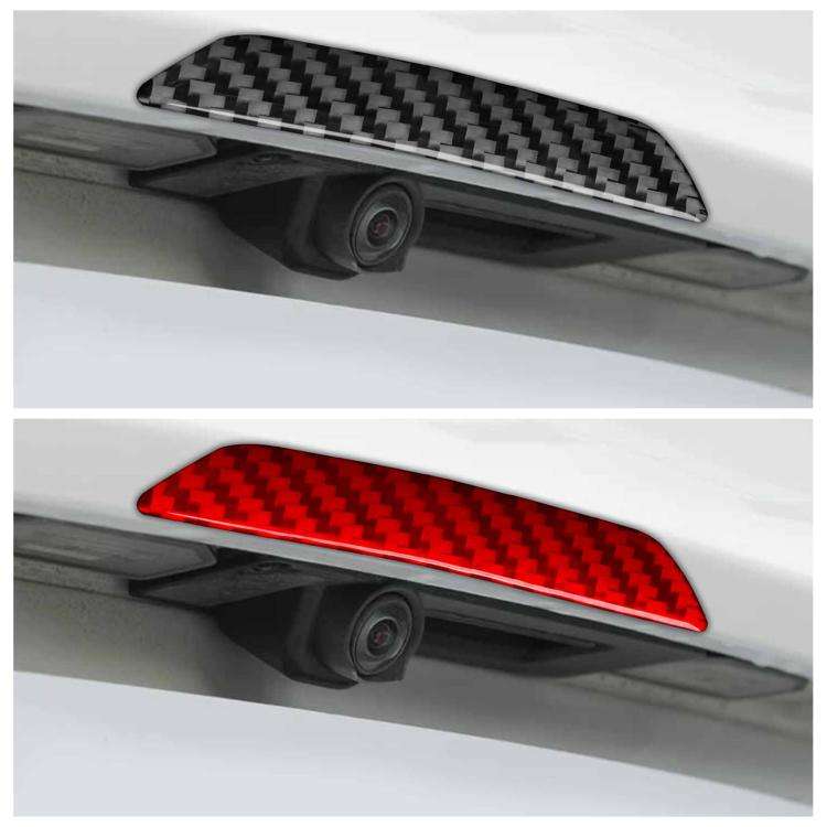For Tesla Model 3 / Y / S / X Carbon Fiber Car Trunk Logo Decorative Sticker, Left and Right Driv...