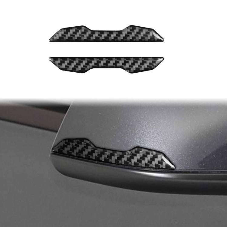 For Tesla Model 3 / Y / S / X 2pcs/Set Carbon Fiber Car Rearview Mirror Anti-collision Decorative...