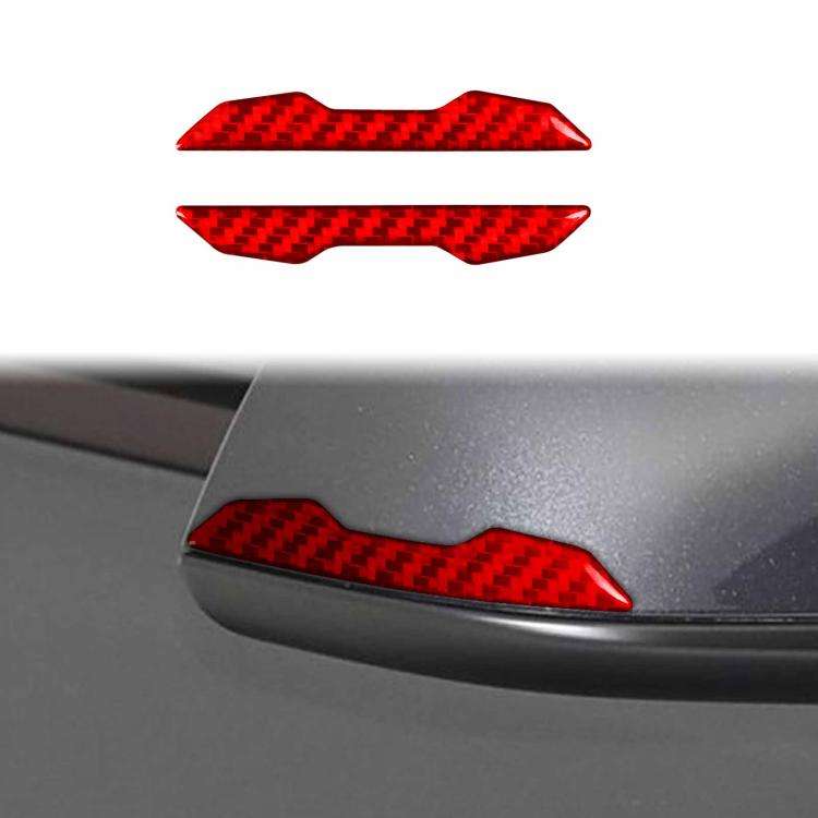 For Tesla Model 3 / Y / S / X 2pcs/Set Carbon Fiber Car Rearview Mirror Anti-collision Decorative...