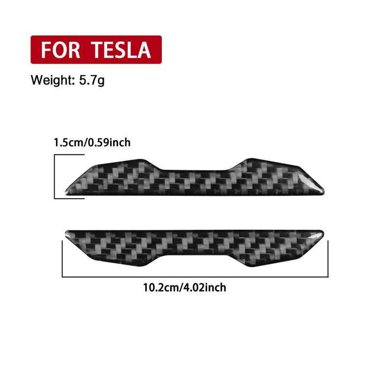 For Tesla Model 3 / Y / S / X 2pcs/Set Carbon Fiber Car Rearview Mirror Anti-collision Decorative...