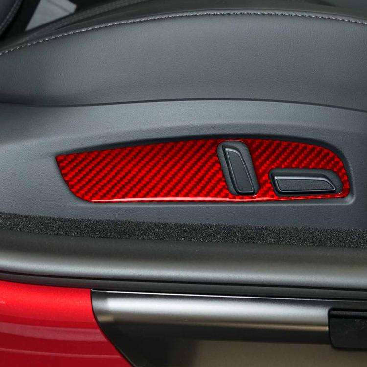 For Tesla Model 3 2023- 2pcs/Set Carbon Fiber Car Seat Adjustment Panel Decorative Sticker, Left ...