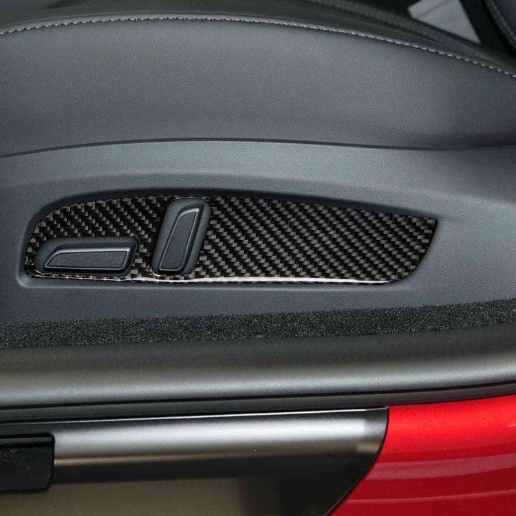 For Tesla Model 3 2023- 2pcs/Set Carbon Fiber Car Seat Adjustment Panel Decorative Sticker, Right...