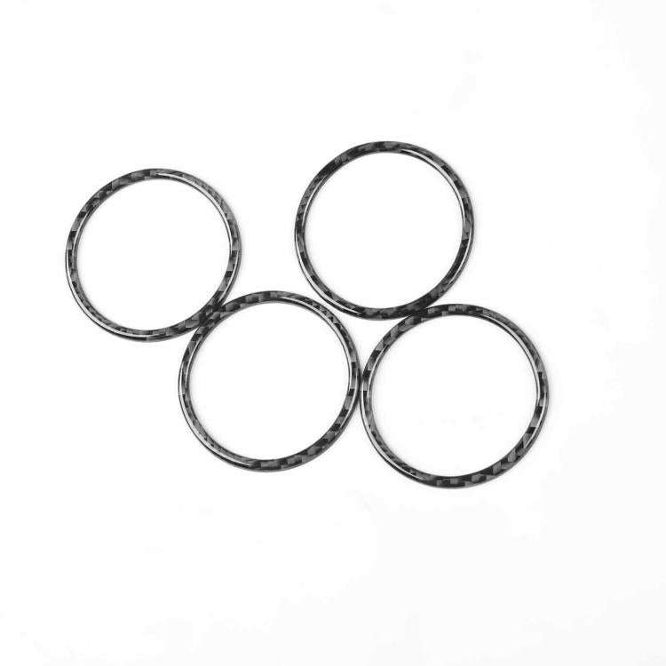 For Tesla Model 3 / Y 4pcs/Set Carbon Fiber Car Wheel Hub Decoration Ring, Left and Right Drive(Red)