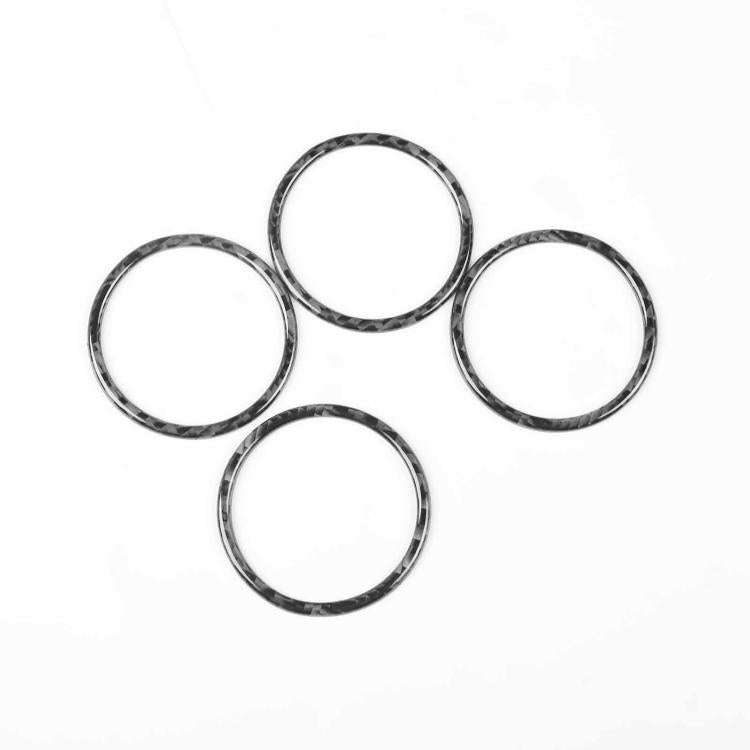 For Tesla Model 3 / Y 4pcs/Set Carbon Fiber Car Wheel Hub Decoration Ring, Left and Right Drive(Red)