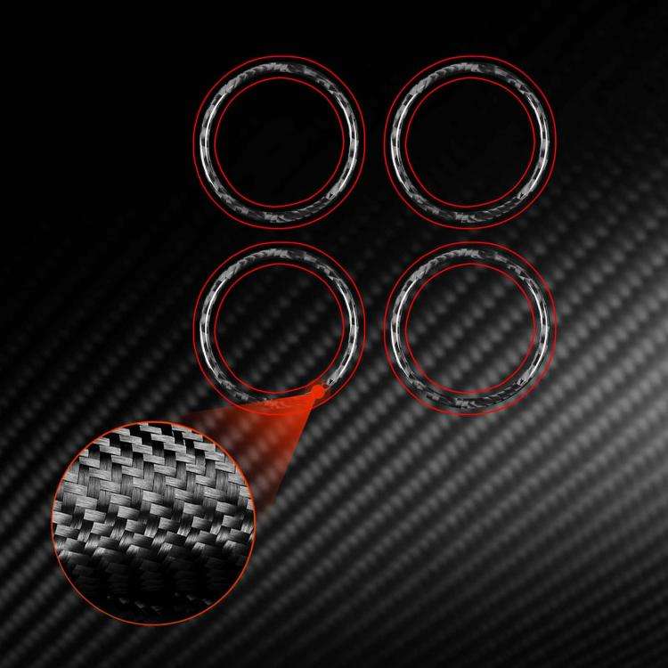 For Tesla Model 3 / Y 4pcs/Set Carbon Fiber Car Wheel Hub Decoration Ring, Left and Right Drive(Red)
