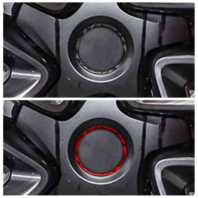 For Tesla Model 3 / Y 4pcs/Set Carbon Fiber Car Wheel Hub Decoration Ring, Left and Right Drive(Red)