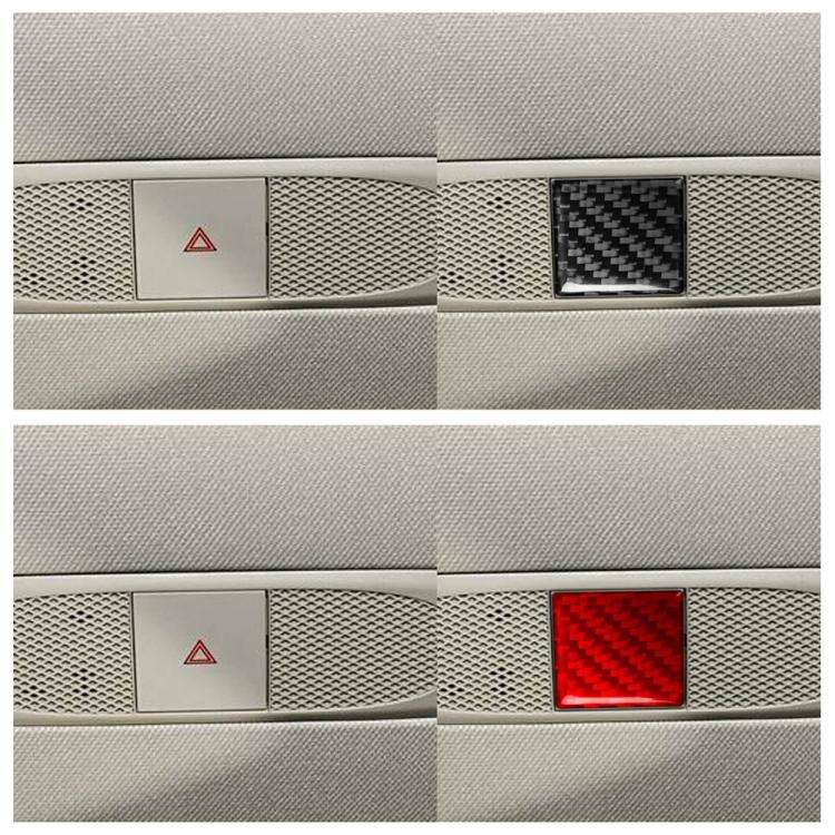 For Tesla Model 3 2019-2022 / Model Y 2019-2024 Carbon Fiber Car Emergency Light Button Decorativ...