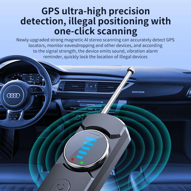 F16 AI Smart GPS Laser Detector Anti-sneak Camera Detector(Black)