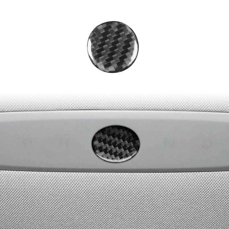 For Tesla Model 3 2023- Carbon Fiber Car Emergency Light Button Decorative Sticker, Left and Righ...