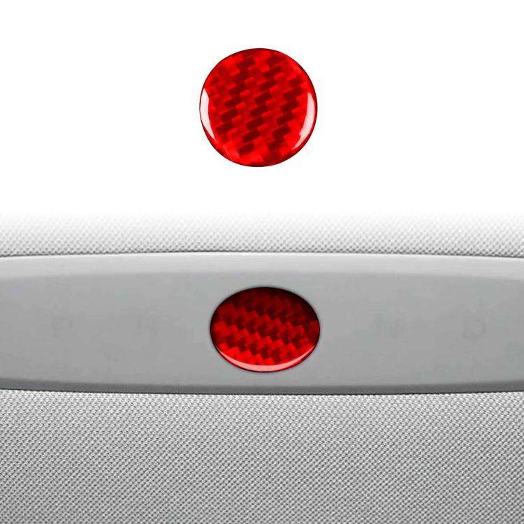 For Tesla Model 3 2023- Carbon Fiber Car Emergency Light Button Decorative Sticker, Left and Righ...