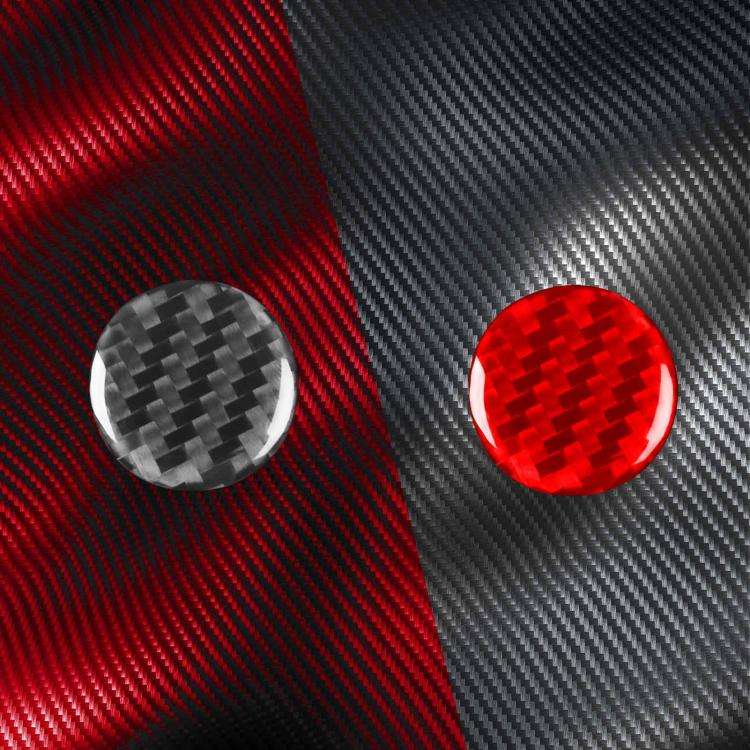 For Tesla Model 3 2023- Carbon Fiber Car Emergency Light Button Decorative Sticker, Left and Righ...