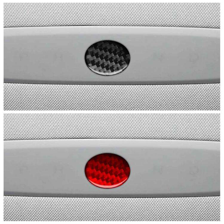 For Tesla Model 3 2023- Carbon Fiber Car Emergency Light Button Decorative Sticker, Left and Righ...