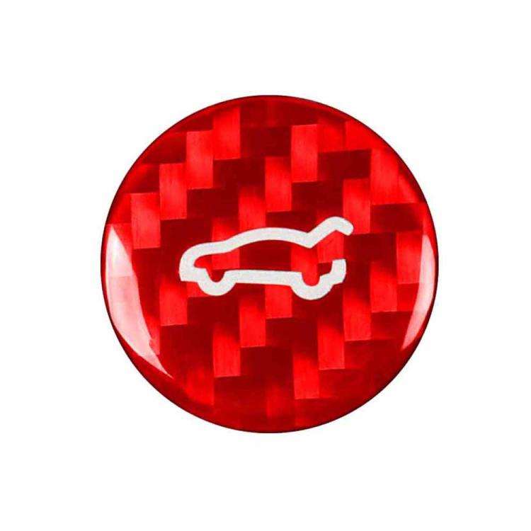 For Tesla Model 3 2023+ / Y New Edition 2025+ Carbon Fiber Car Trunk Button Decorative Sticker, L...