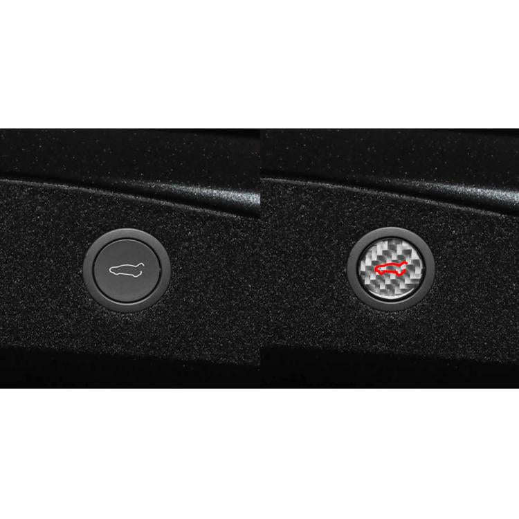 For Tesla Model 3 2023+ / Y New Edition 2025+ Carbon Fiber Car Trunk Button Decorative Sticker, L...