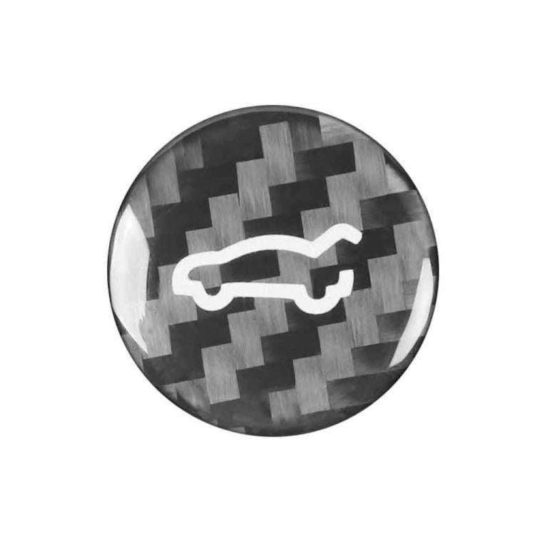 For Tesla Model 3 2019-2023 / Y 2019-2024 Carbon Fiber Car Trunk Button Decorative Sticker, Left ...
