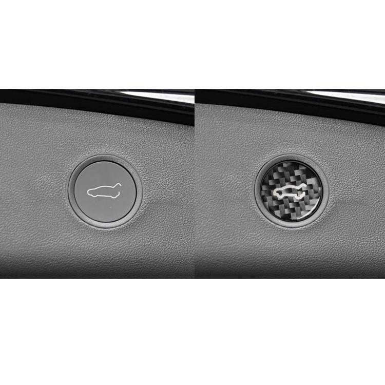 For Tesla Model 3 2019-2023 / Y 2019-2024 Carbon Fiber Car Trunk Button Decorative Sticker, Left ...