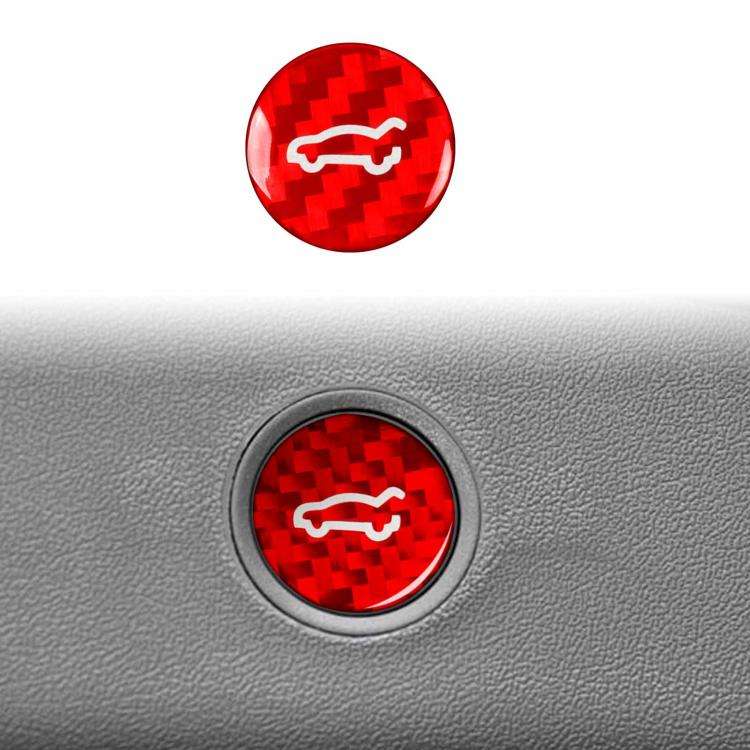 For Tesla Model 3 2019-2023 / Y 2019-2024 Carbon Fiber Car Trunk Button Decorative Sticker, Left ...