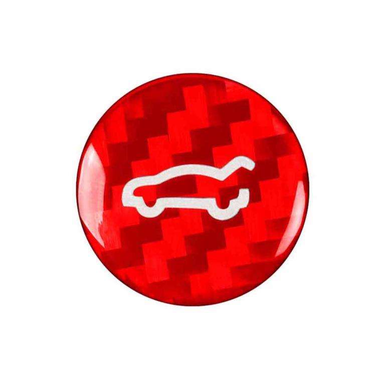 For Tesla Model 3 2019-2023 / Y 2019-2024 Carbon Fiber Car Trunk Button Decorative Sticker, Left ...