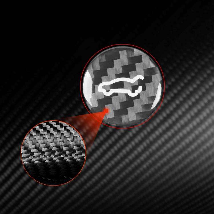 For Tesla Model 3 2019-2023 / Y 2019-2024 Carbon Fiber Car Trunk Button Decorative Sticker, Left ...