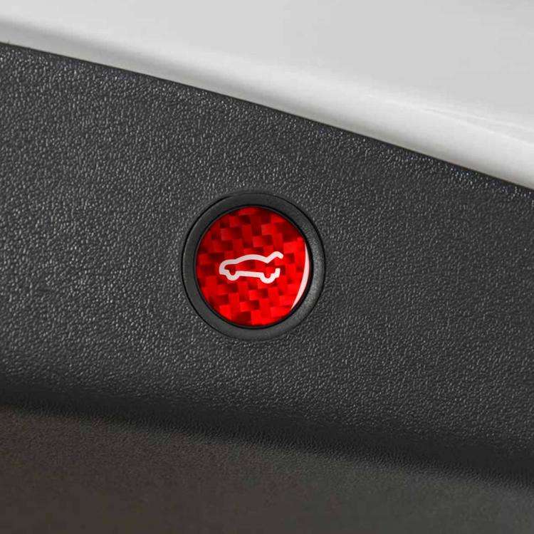 For Tesla Model 3 2019-2023 / Y 2019-2024 Carbon Fiber Car Trunk Button Decorative Sticker, Left ...