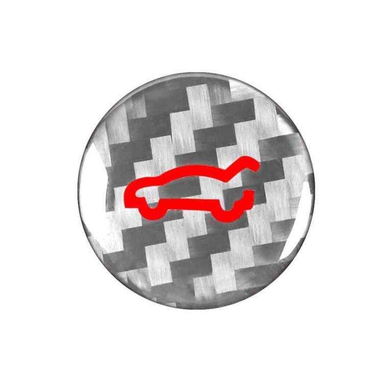 For Tesla Model 3 2019-2023 / Y 2019-2024 Carbon Fiber Car Trunk Button Decorative Sticker, Left ...