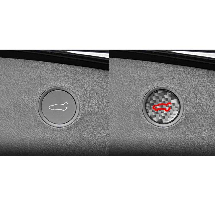 For Tesla Model 3 2019-2023 / Y 2019-2024 Carbon Fiber Car Trunk Button Decorative Sticker, Left ...