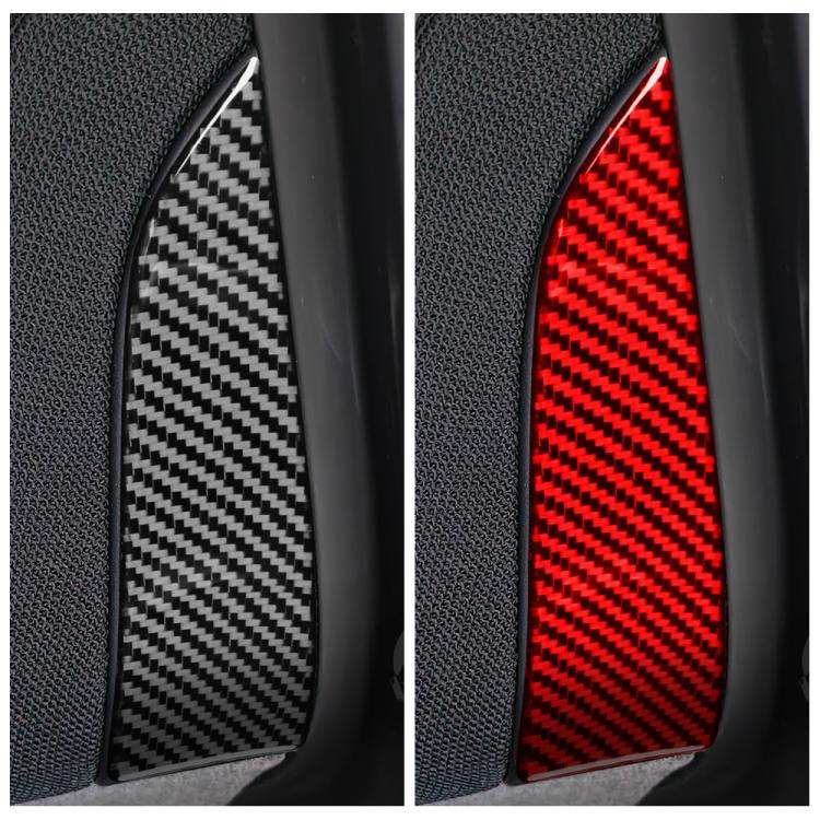 For Tesla Model 3 2023- 2pcs/Set Carbon Fiber Car Interior Door A-Pillar Decorative Sticker, Left...