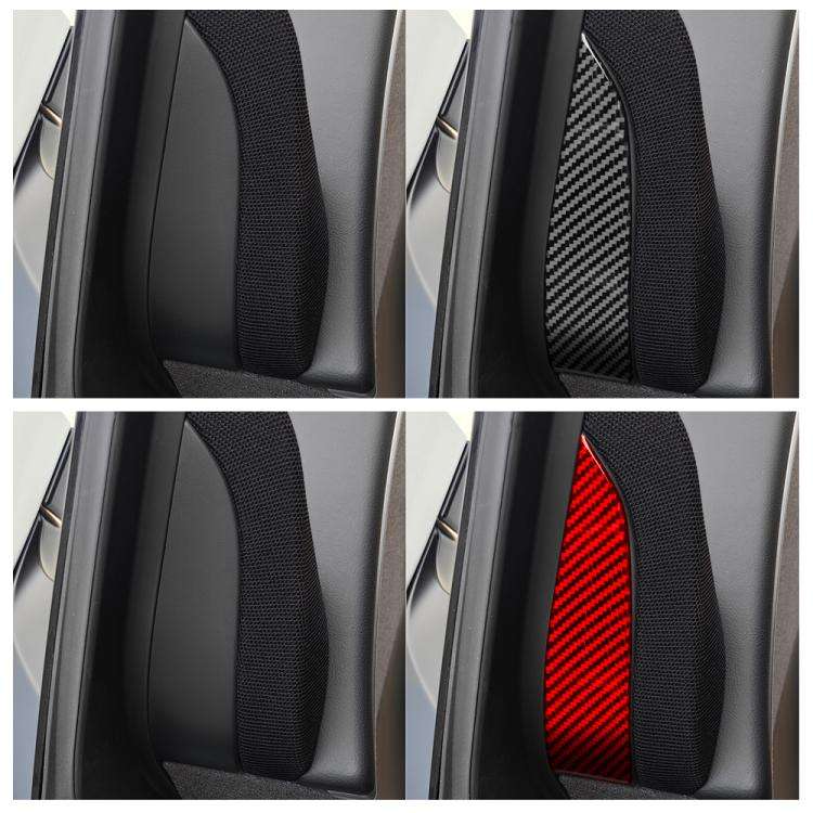 For Tesla Model 3 2023- 2pcs/Set Carbon Fiber Car Interior Door A-Pillar Decorative Sticker, Left...