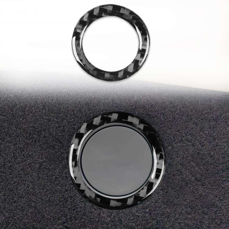 For Tesla Model 3 2023- Carbon Fiber Car Trunk Button Frame Decorative Sticker, Left and Right Dr...