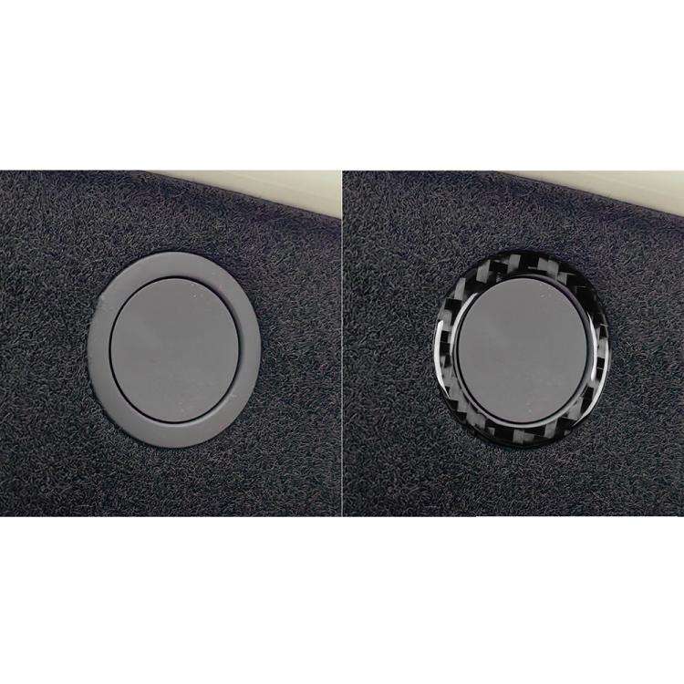 For Tesla Model 3 2023- Carbon Fiber Car Trunk Button Frame Decorative Sticker, Left and Right Dr...