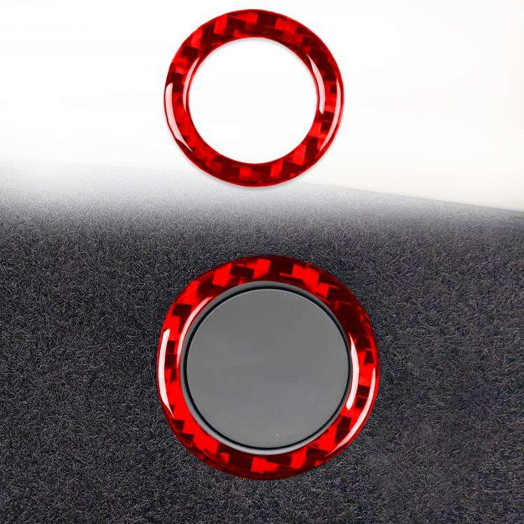 For Tesla Model 3 2023- Carbon Fiber Car Trunk Button Frame Decorative Sticker, Left and Right Dr...