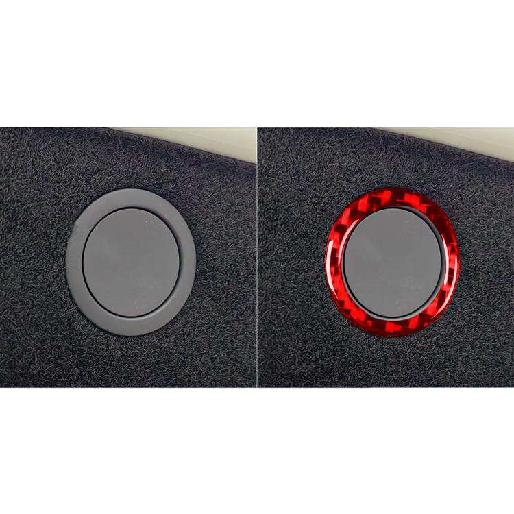 For Tesla Model 3 2023- Carbon Fiber Car Trunk Button Frame Decorative Sticker, Left and Right Dr...