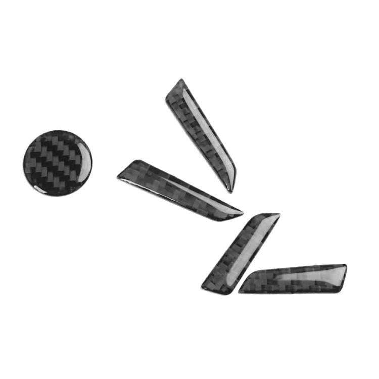 For Tesla Model 3 2023- 5pcs/Set Carbon Fiber Car Seat Adjustment Button Decorative Sticker, Left...