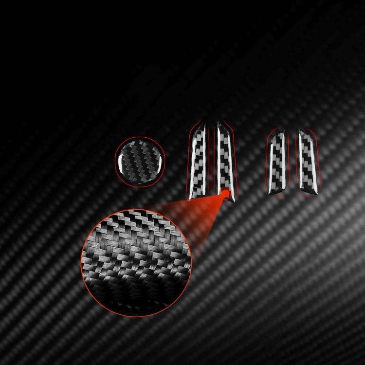 For Tesla Model 3 2023- 5pcs/Set Carbon Fiber Car Seat Adjustment Button Decorative Sticker, Left...