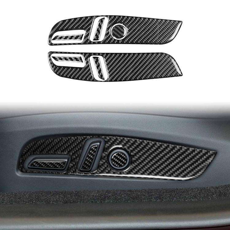 For Tesla Model 3 2023- 7pcs/Set Carbon Fiber Car Seat Adjustment Panel Decorative Sticker, Left ...