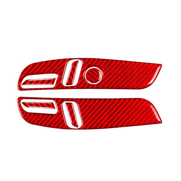 For Tesla Model 3 2023- 7pcs/Set Carbon Fiber Car Seat Adjustment Panel Decorative Sticker, Left ...