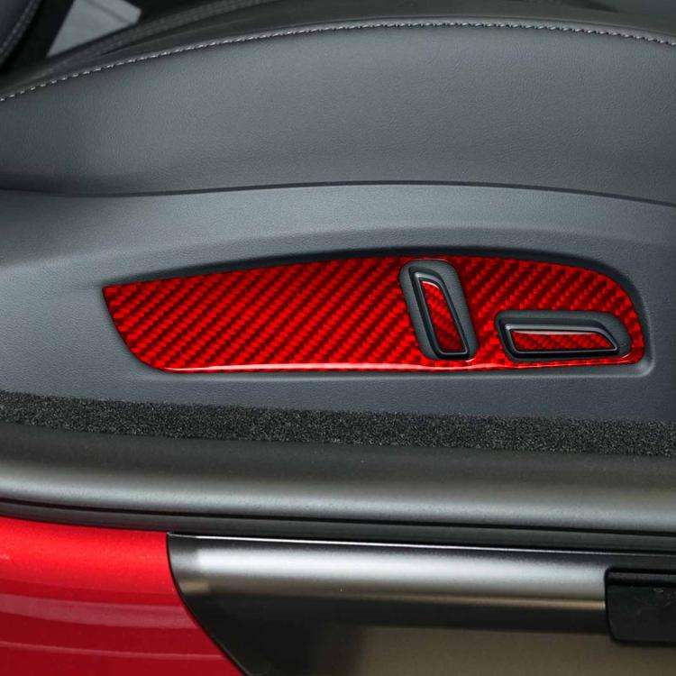 For Tesla Model 3 2023- 7pcs/Set Carbon Fiber Car Seat Adjustment Panel Decorative Sticker, Left ...