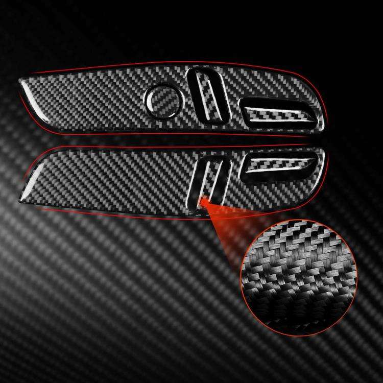 For Tesla Model 3 2023- 7pcs/Set Carbon Fiber Car Seat Adjustment Panel Decorative Sticker, Right...