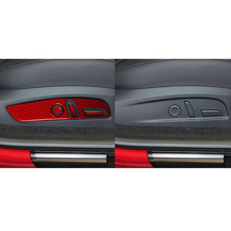 For Tesla Model 3 2023- 7pcs/Set Carbon Fiber Car Seat Adjustment Panel Decorative Sticker, Right...