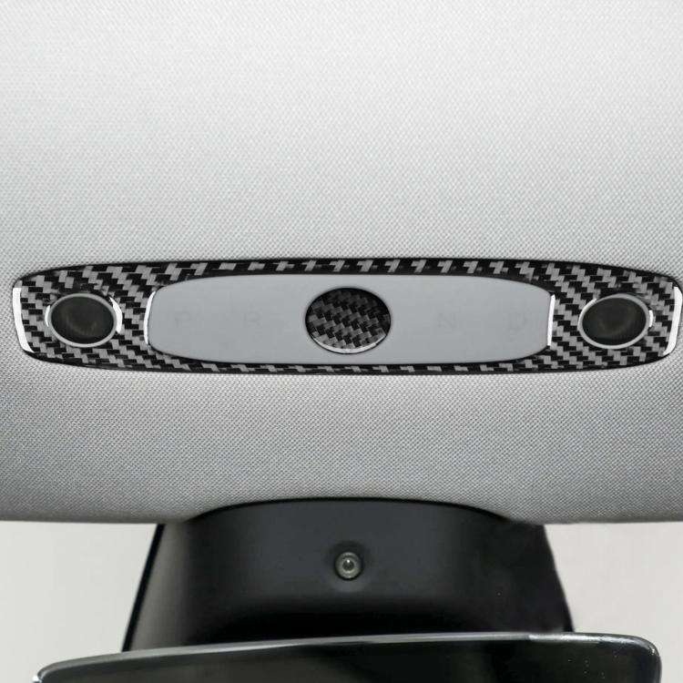 For Tesla Model 3 2023- 2pcs/Set Carbon Fiber Car Reading Light Panel Decorative Sticker, Left an...