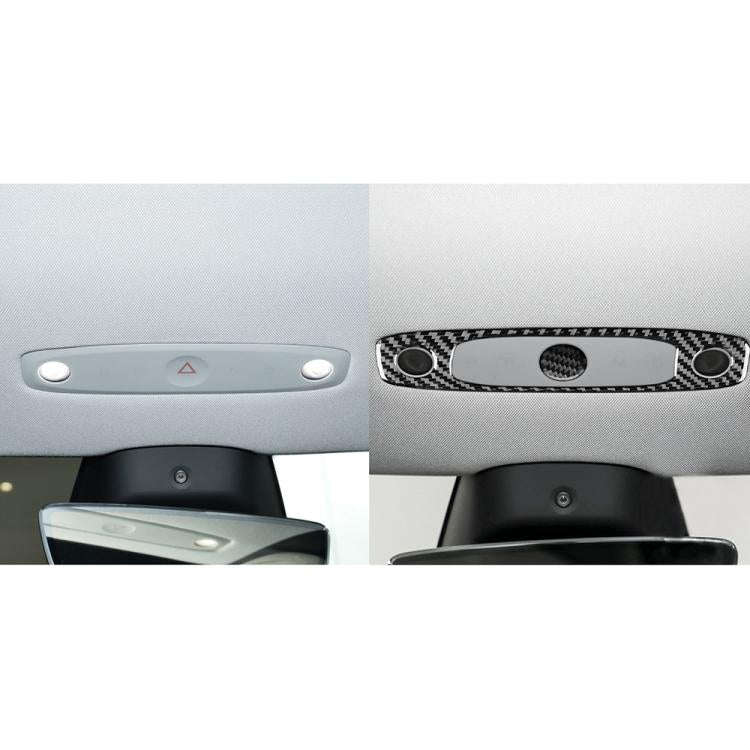 For Tesla Model 3 2023- 2pcs/Set Carbon Fiber Car Reading Light Panel Decorative Sticker, Left an...