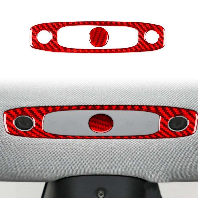For Tesla Model 3 2023- 2pcs/Set Carbon Fiber Car Reading Light Panel Decorative Sticker, Left an...