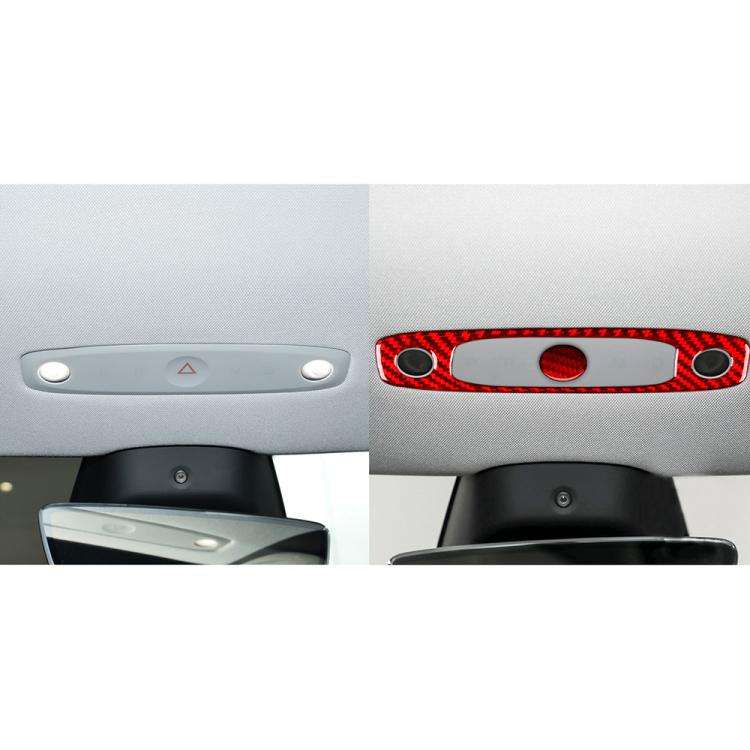 For Tesla Model 3 2023- 2pcs/Set Carbon Fiber Car Reading Light Panel Decorative Sticker, Left an...