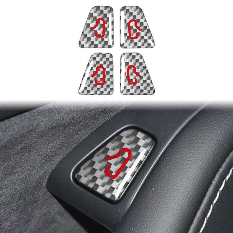 For Tesla Model 3 2019-2023 / Y 2019-2024 4pcs/Set Carbon Fiber Car Door Switch Decorative Sticke...